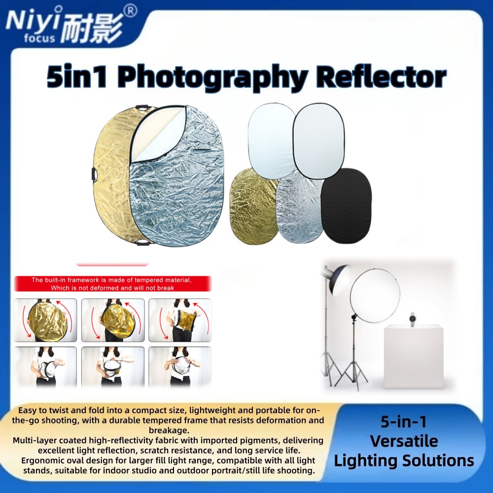 Outdoor Lighting Kit Photography - 5'i 1 Arada Yuvarlak ve Oval