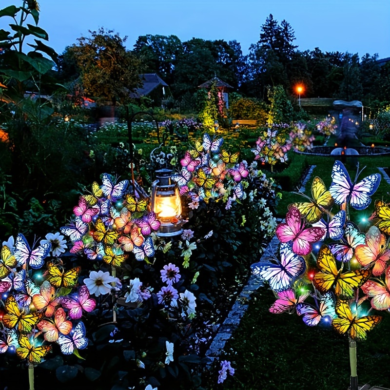 Photocell Outdoor Lighting - Güneş LED Kelebek Bahçe Işıkları Su