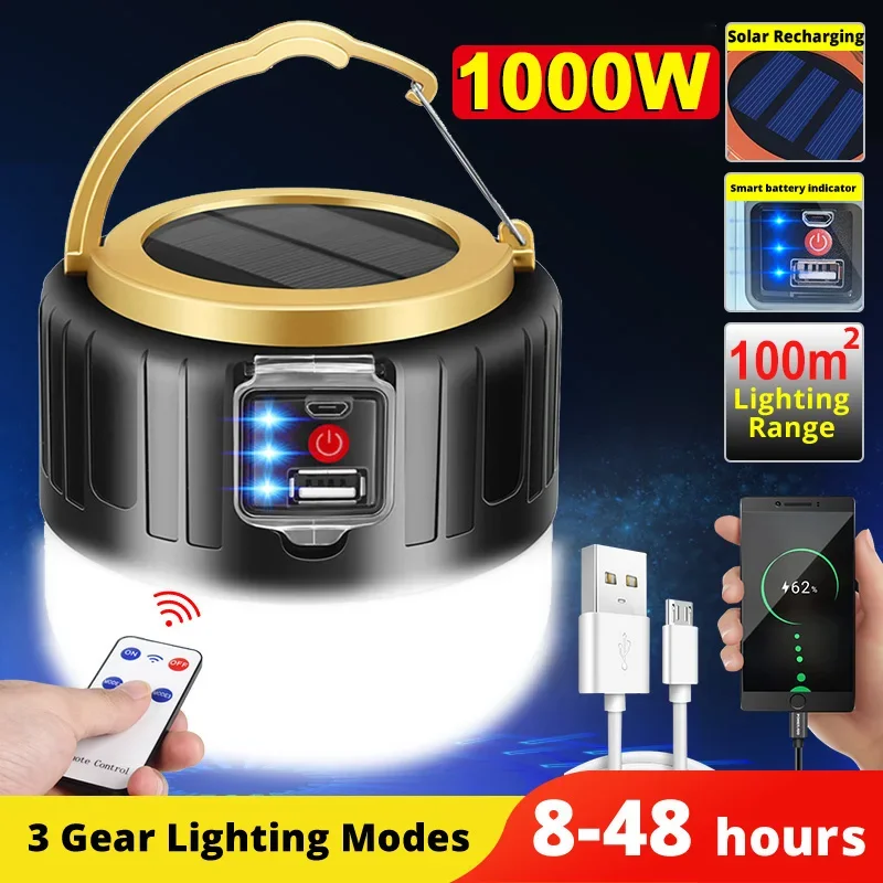 Photocell Outdoor Lighting - LED Güneş Kamp Işık Güç Bankası