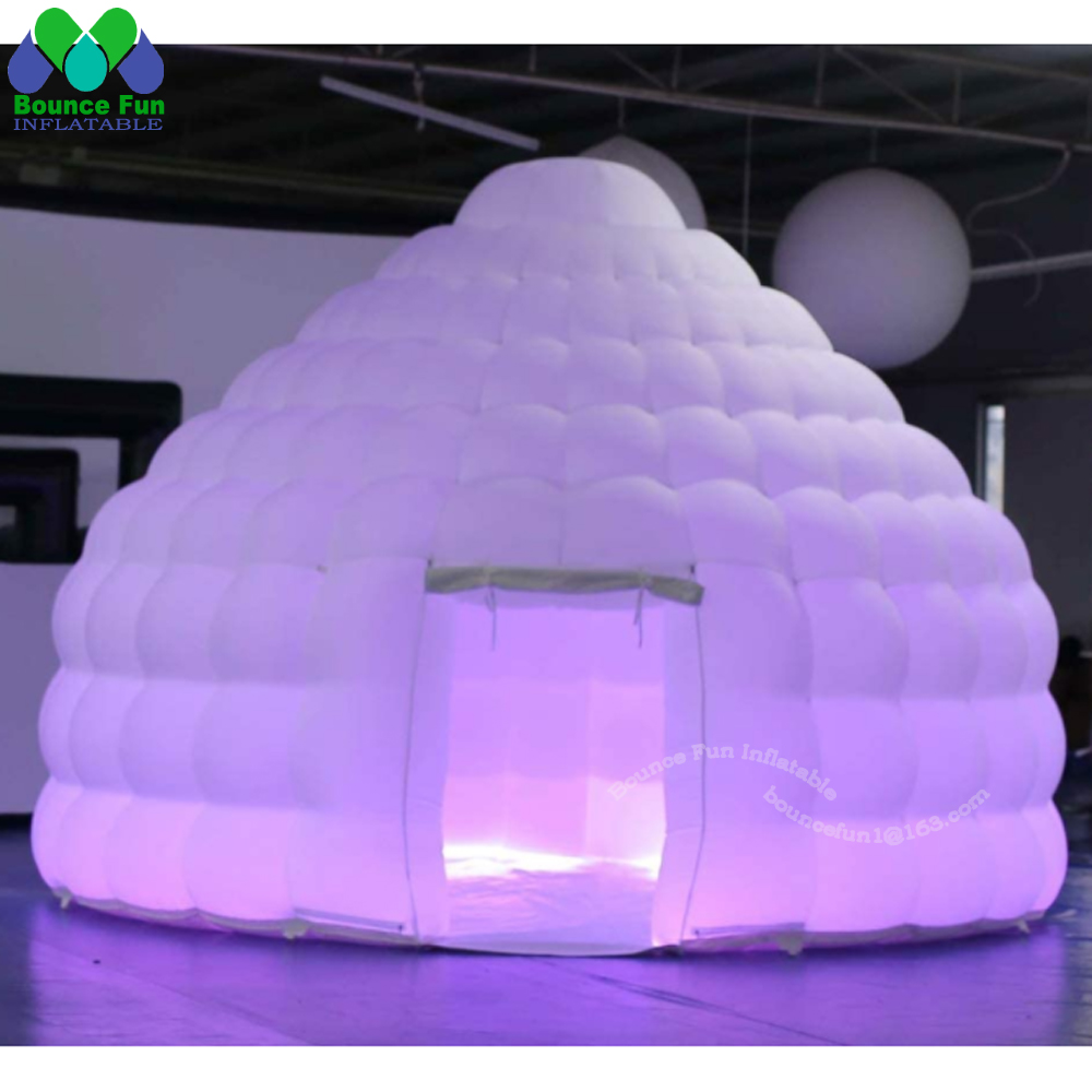 Outdoor Lighting Rental For Party - Beyaz Şişme Igloo Kubbe Çadır Led