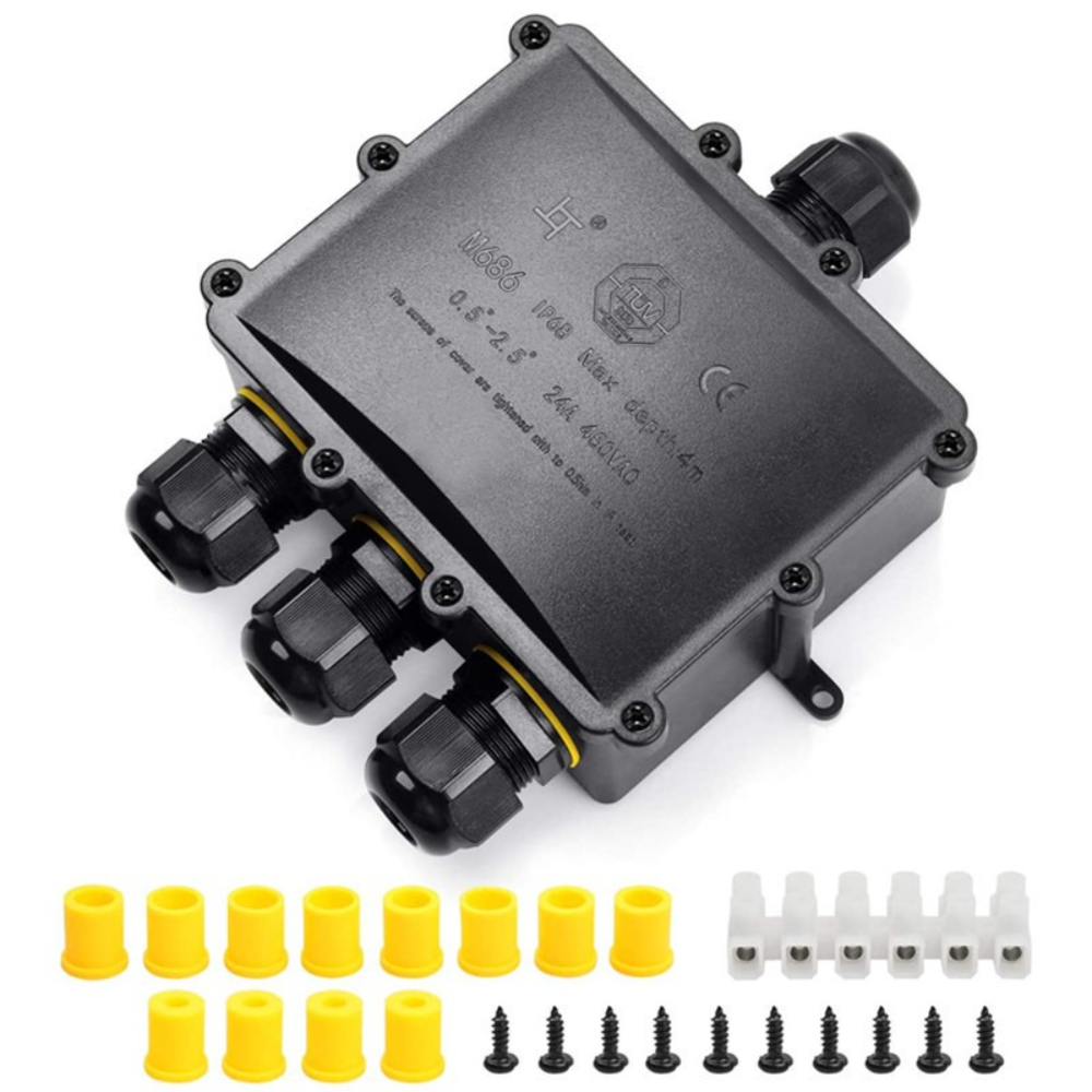 Outdoor Lighting Underground Wiring - 4Way 1In3Out IP68 Su Geçirmez 4-14mm