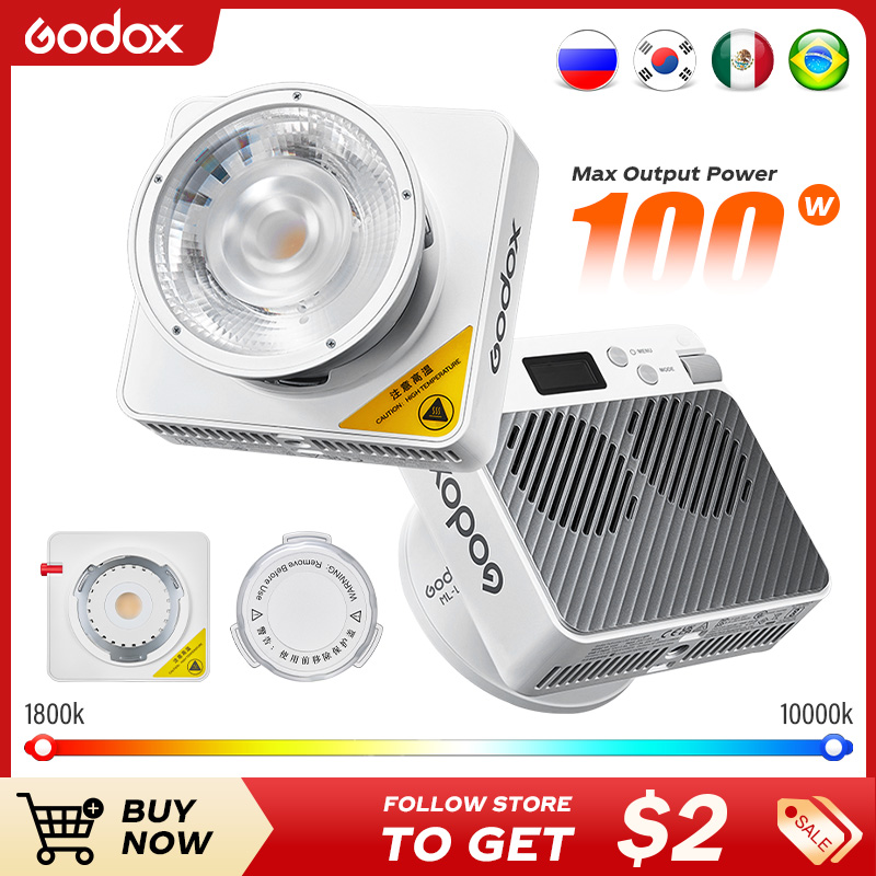 Outdoor Lighting Kit Photography - Godox YENI ML100R Taşınabilir RGB Tam
