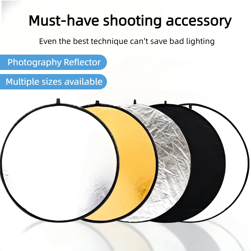 Outdoor Lighting Kit Photography - 2'si 1 Arada Çift Taraflı Altın