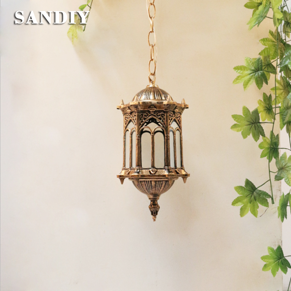 Outdoor Lighting On Fence - SANDIY Açık Sarkıt Retro Asın Işık