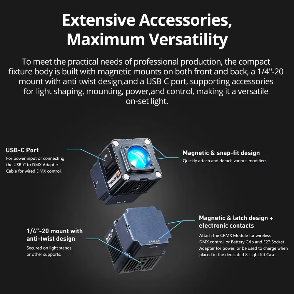 NANLUX Evoke 5C RGB İki Renkli - Outdoor Lighting Kit Photography incelemesi ve fiyatı