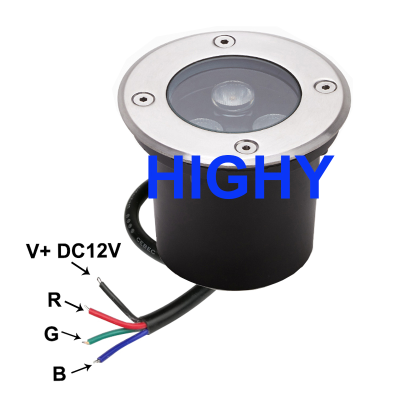 4-wire RGB LED yeraltı ışık 9W - Outdoor Lighting Underground Wiring incelemesi ve fiyatı