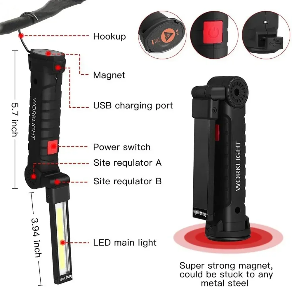 LED COB El Feneri USB Şarj Edi - Outdoor Lighting Types incelemesi ve fiyatı