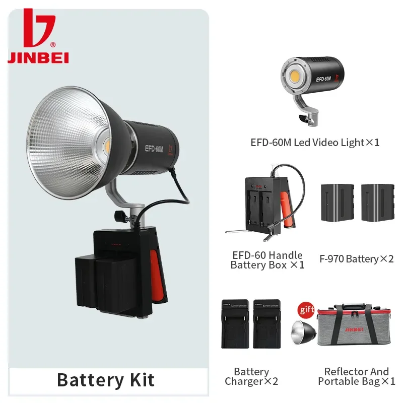 JINBEI EFD-60M 60W Batarya Kit - Outdoor Lighting Kit Photography incelemesi ve fiyatı