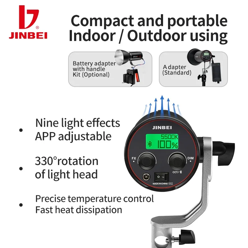 JINBEI EFD-60M 60W Batarya Kit - Outdoor Lighting Kit Photography incelemesi ve fiyatı