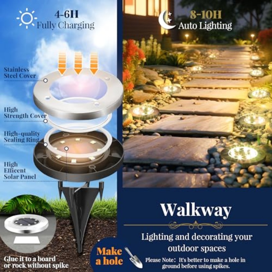 Güneş Enerjili Zemin Lambaları - Outdoor Lighting Solar incelemesi ve fiyatı